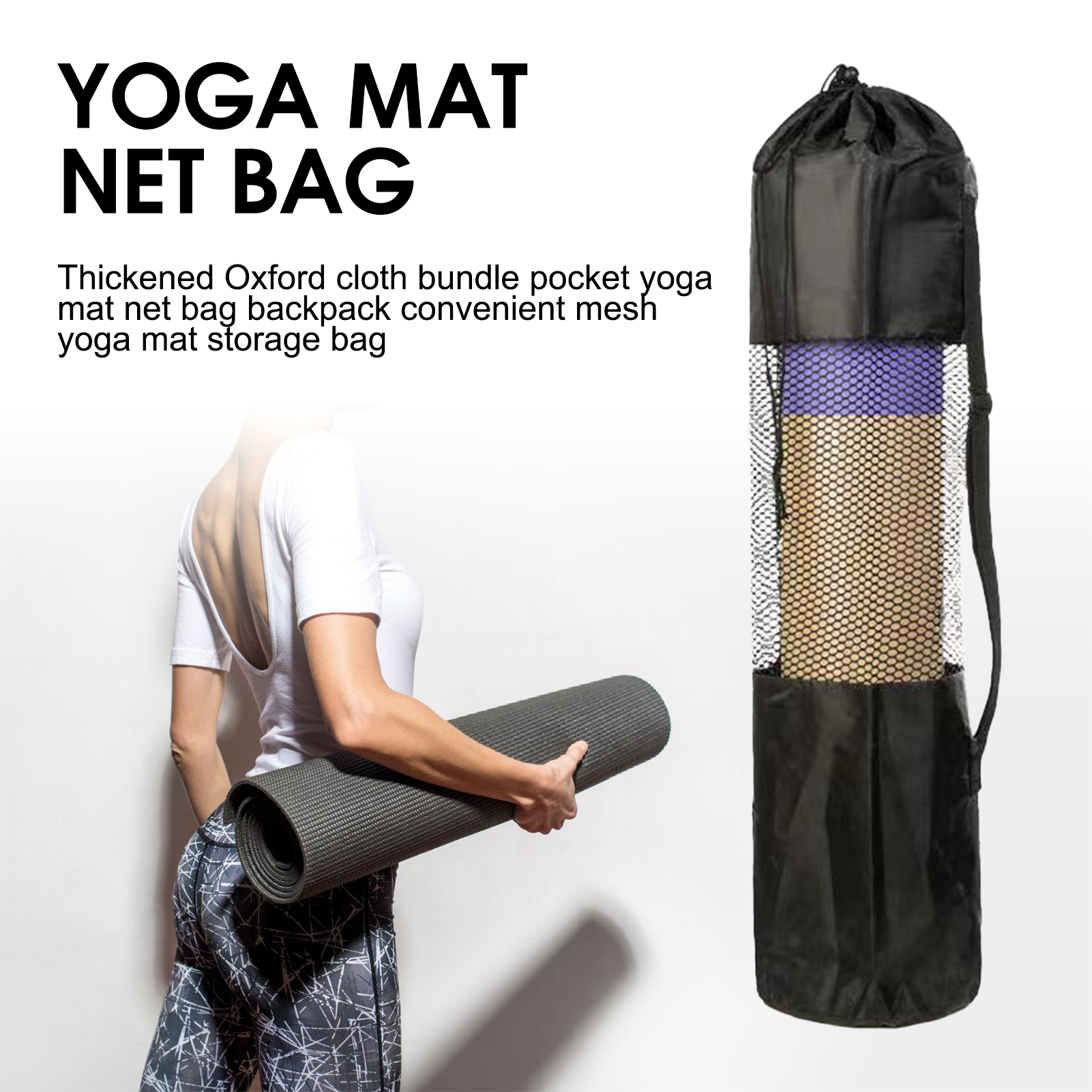 Sports Equipment Storage - Yoga Mat Bag with Mesh Window