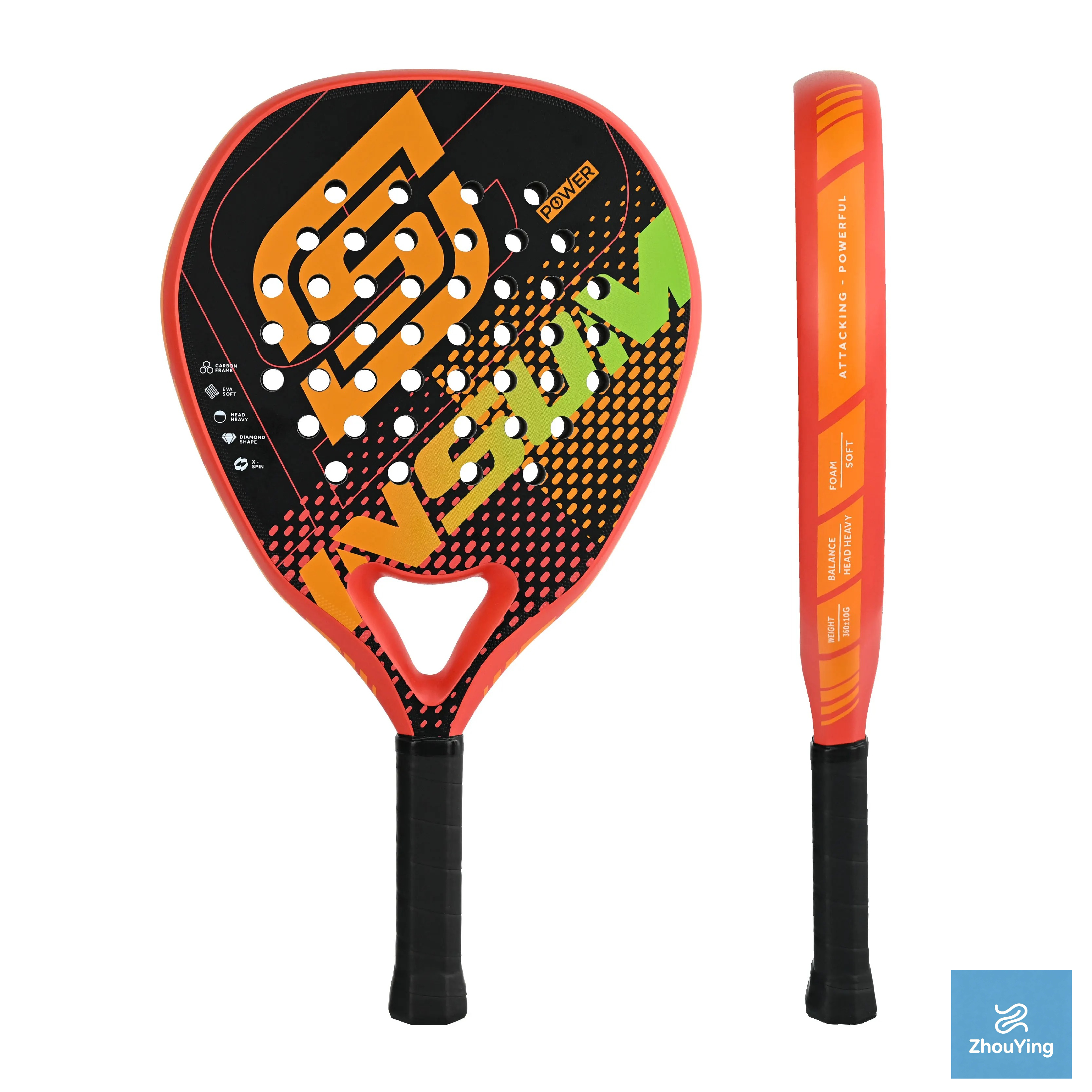 Padel Racket Carbon - Carbon Fiber Padel Racket, EVA Memory