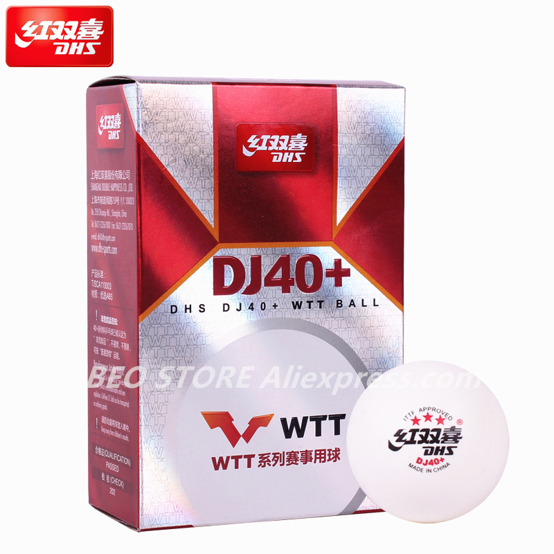 Ping Pong Ball Set - DHS DJ40+ 3-Star WTT Competition ITTF