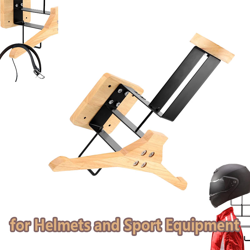 Wood Motorcycle Helmet Holder  - Sports Equipment Storage incelemesi ve fiyatı