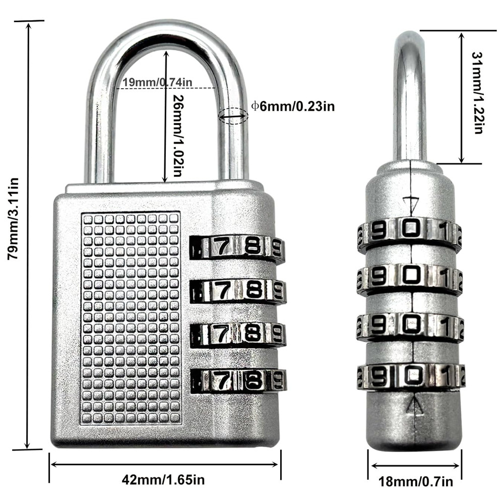 4-Digit Combination Padlock, Z - Sports Equipment Locker incelemesi ve fiyatı