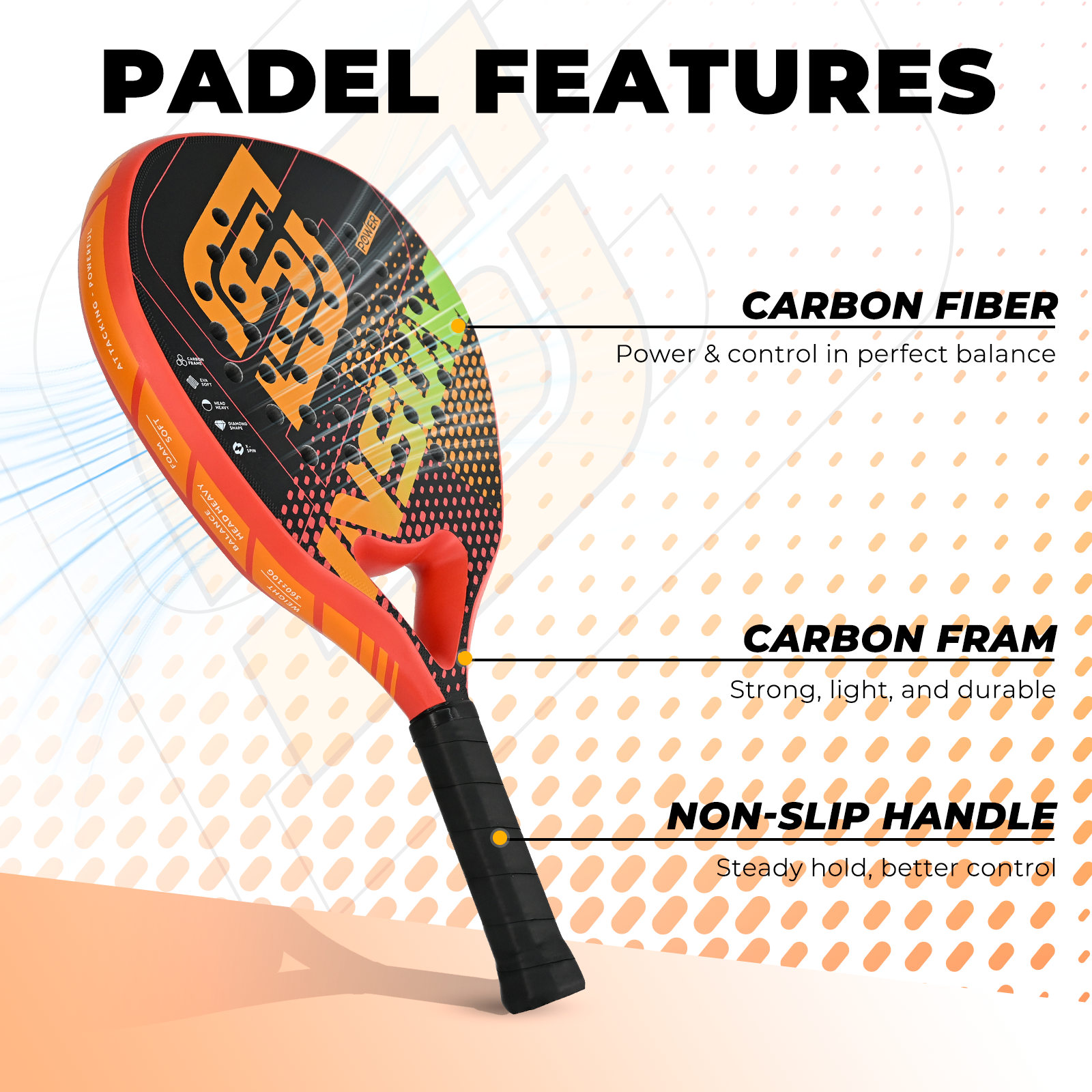 Carbon Fiber Padel Racket, EVA - Padel Racket Carbon incelemesi ve fiyatı