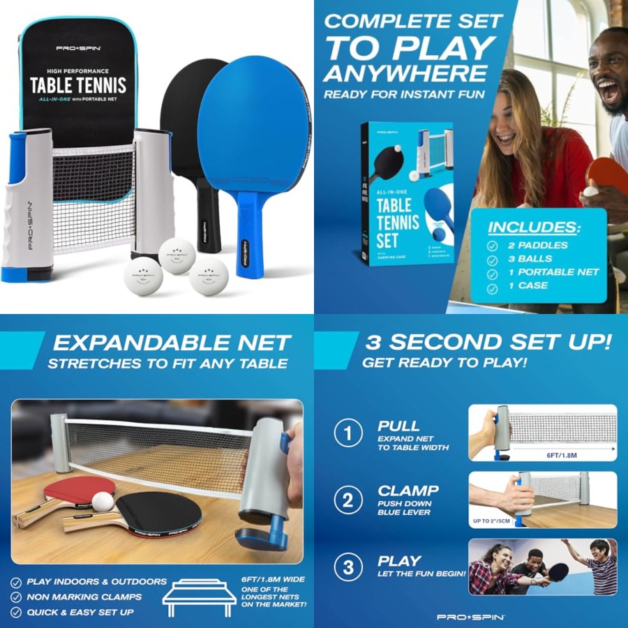 Portable Ping Pong Set with Re - Ping Pong Ball Set incelemesi ve fiyatı