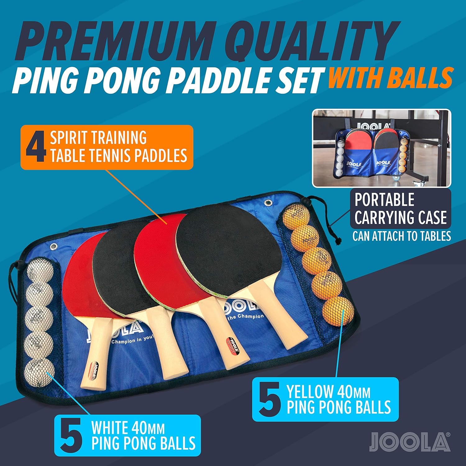 Table Tennis Paddles Set of 4, - Ping Pong Ball Set incelemesi ve fiyatı