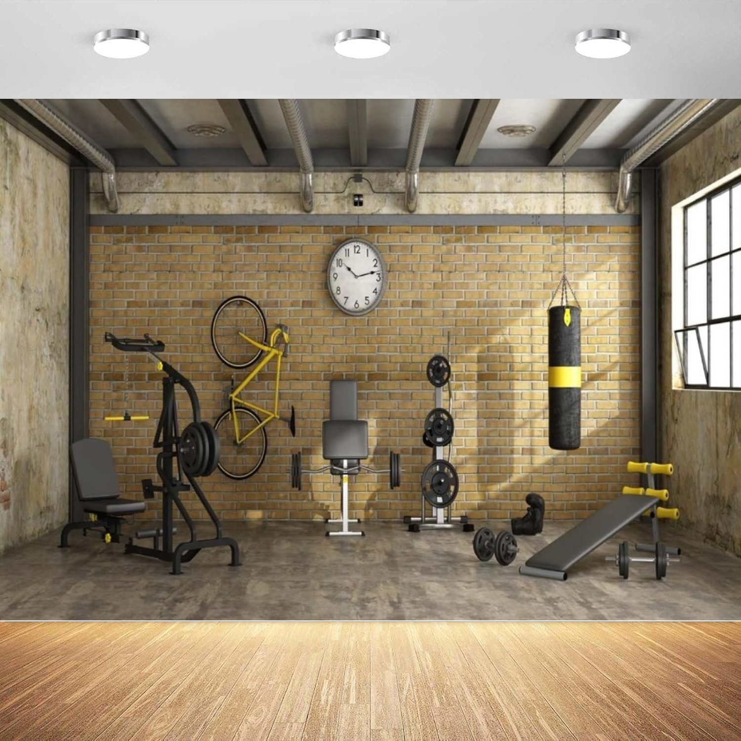 Gym Photography Backdrop Gym E - Sports Equipment Background incelemesi ve fiyatı