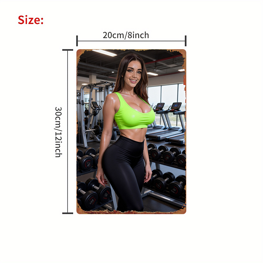 2D Flat Style Metal Sign Sexy  - Sports Equipment Background incelemesi ve fiyatı