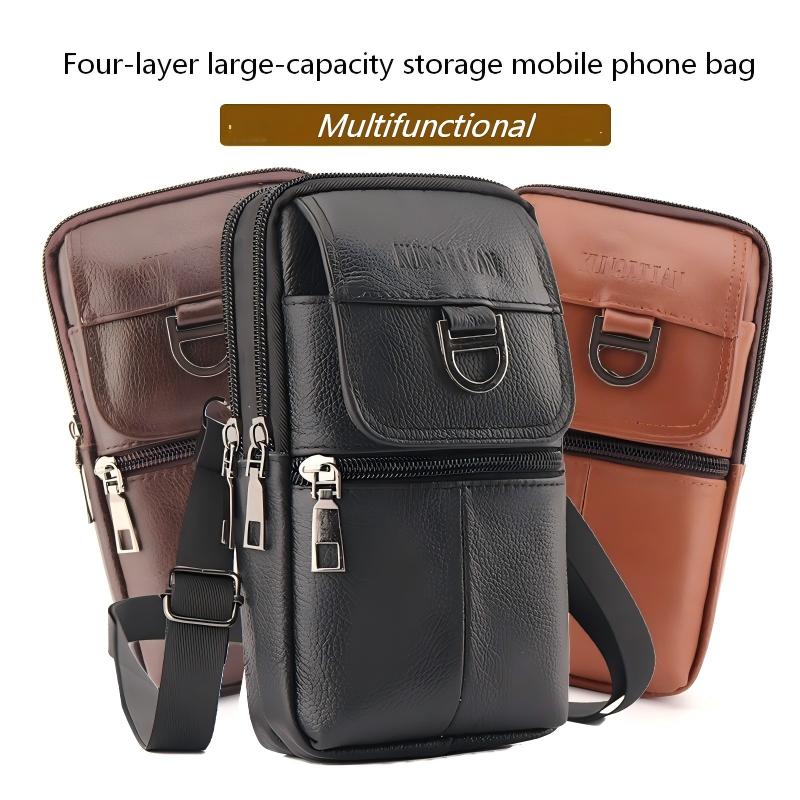 Men's leather waist bag - Larg - Sports Equipment Storage incelemesi ve fiyatı